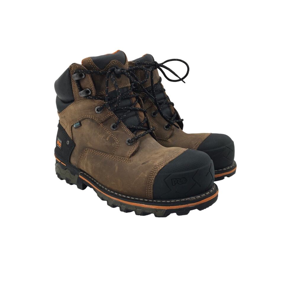Timberland PRO Mens Boondock 6 in Composite Toe Waterproof Work Boot 11M Brown